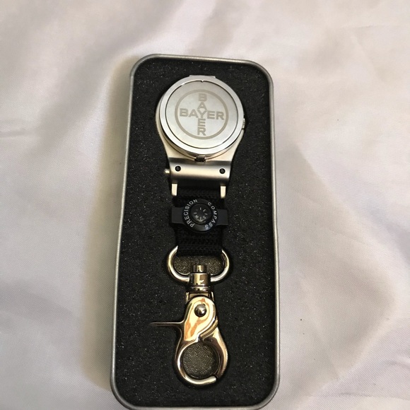 Bienne Stainless Steel Survival Pack Clip Watch
